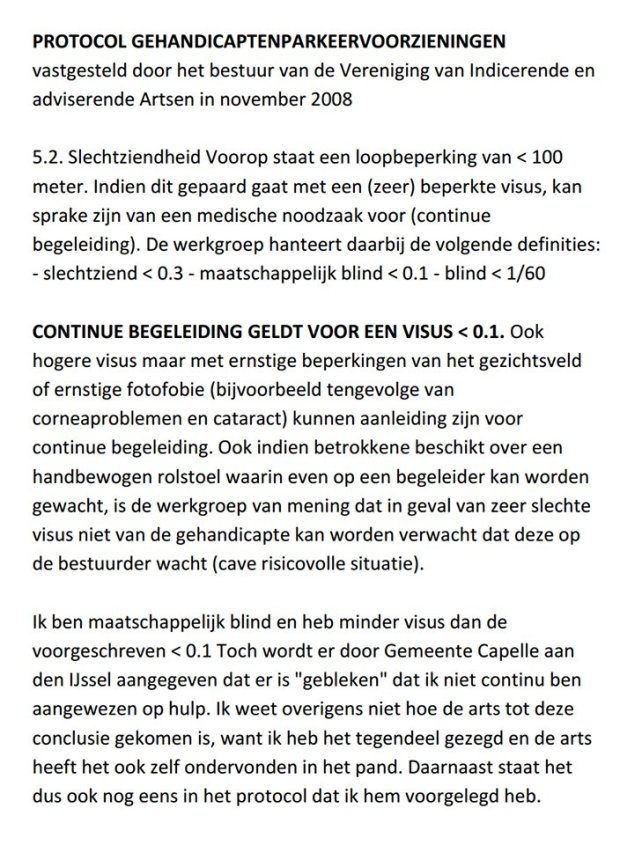 protocol gehandicaptenvoorzieningen
