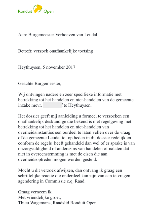 (5 Nov 2017) brief ronduitopen aan burgemeester 5 nov 2017 -Doofpot WMO LEUDAL WEBLOG.PNG
