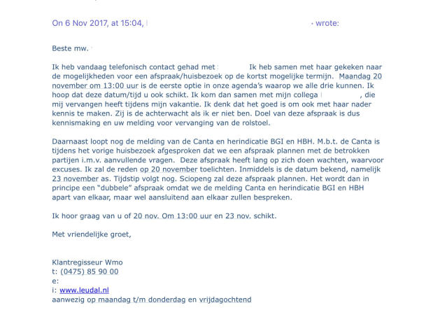 (6 Nov 2017) Pag 3 Re Afspraak huisbezoek inzake melding en StaVaZa - Weblog doofpot wmo leudal.png